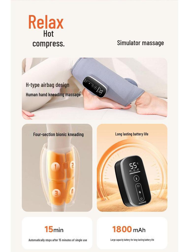 Heated Air Pressure Calf Massager with Slimming Mode