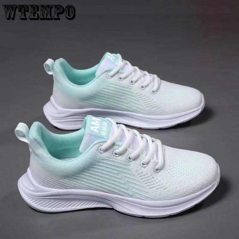 WTEMPO Damen Sommer Sneaker Atmungsaktiv Dünn Leicht Mesh Sportschuhe Rutschfest Freizeit Schuhe Stoßdämpfende Laufschuhe