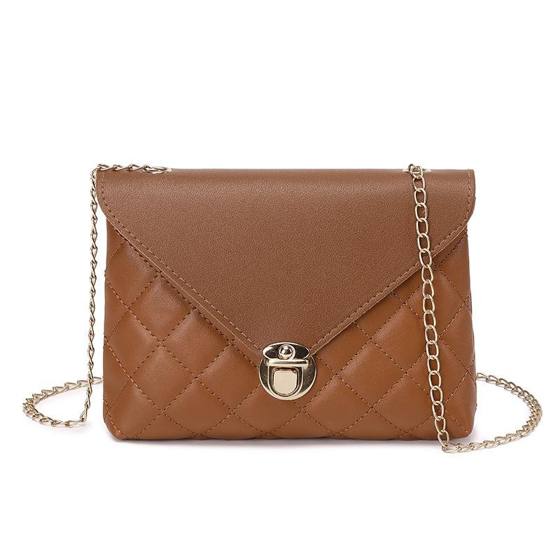 Embroidered Rhombus Chain Small Square Bag New Versatile Simple Mobile Phone Change Women's Bag