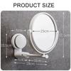 Rotating Plastic Folding Vacuum Suction Round Bath Accessorie Makeup Supplies Vanity Mirror Shave Mirrors Wall Hang Bath Mirror