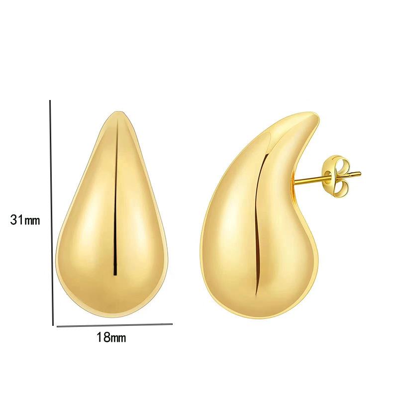 High-End Teardrop Titanium Steel Earrings: Unique and Stylish Dopamine Studs for Women