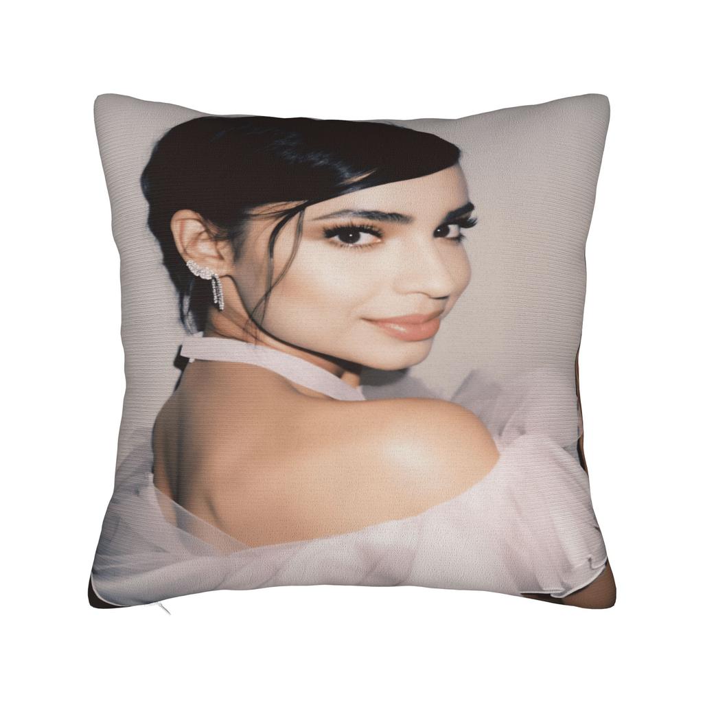 Actor S-Sofia C-Carson Pillow Cover  Novelty Pillow Case For Living Room Chair Soft Cushion Cover Birthday Present