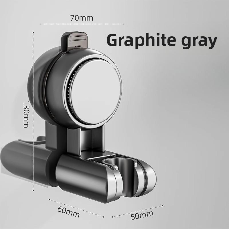Suction cup shower bracket bathroom household fixed artifact non-punching shower head base, adjustable movement