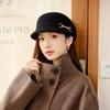 French Woolen Cap Women's Fashion Foreign Style Top Hat Autumn and Winter Warm Equestrian Hat Fisherman Hat
