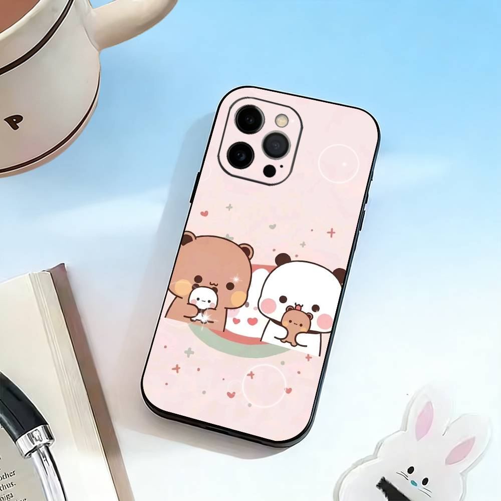 Cute BuBu-DuDu Du  Phone Case For iPhone 17,16,15,14,13,12,11 Plus,Pro Max,XS,Soft Silicone Black Cover