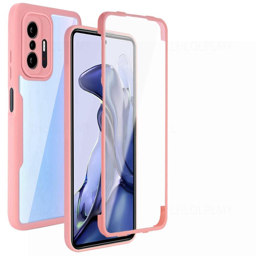 

Защитный противоударный чехол с защитой спереди и сзади для Vivo Y20S Y11S Y20 V23 5G Y04 Y04S Y29S Y21D Y31 V60 Lite, чехол на 360 градусов Vivo Y20 розовый