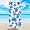 Blue Sea Turtle Beach Towel 2D Flat Printed Peach Skin Bath Towel Sand Free Summer Travel Blanket For Seaside Holiday Trip
