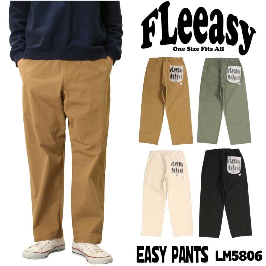 Fleeasy Denim Wide Pants Chino Pants Unisex LM5806 Beige 2 Free Size [Lee]