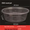 Clear Plastic Round Disposable Food Containers with Flat Lids
