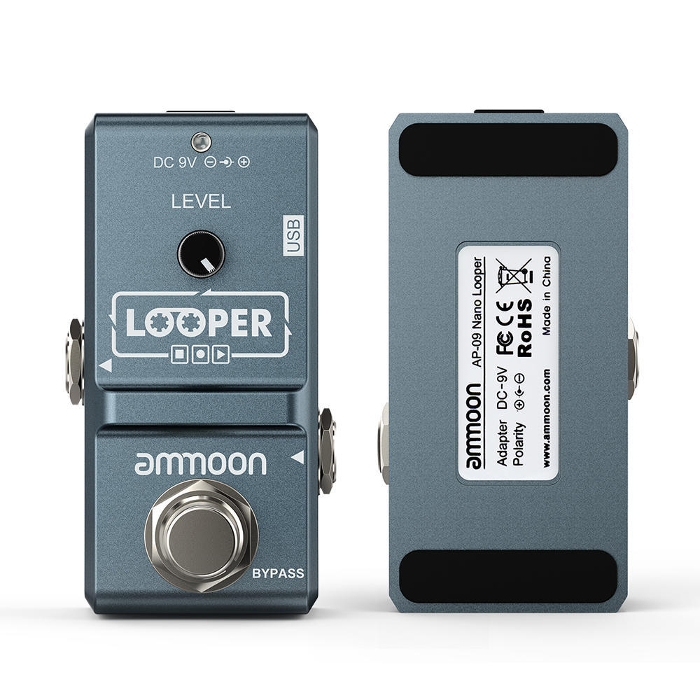 Ammoon AP-09 Nano Loop elektrická kytara efektový pedál Looper True Bypass Unlimited Overdubs 10