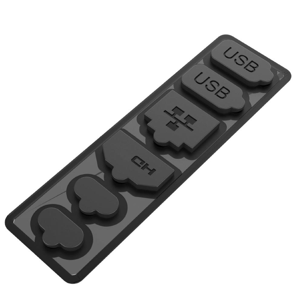 6pcs Soft Anti-dust Plug USB HD Interface Type A/C LAN Port Dustproof Cover Protective Cover for Nintendo Switch2 Console