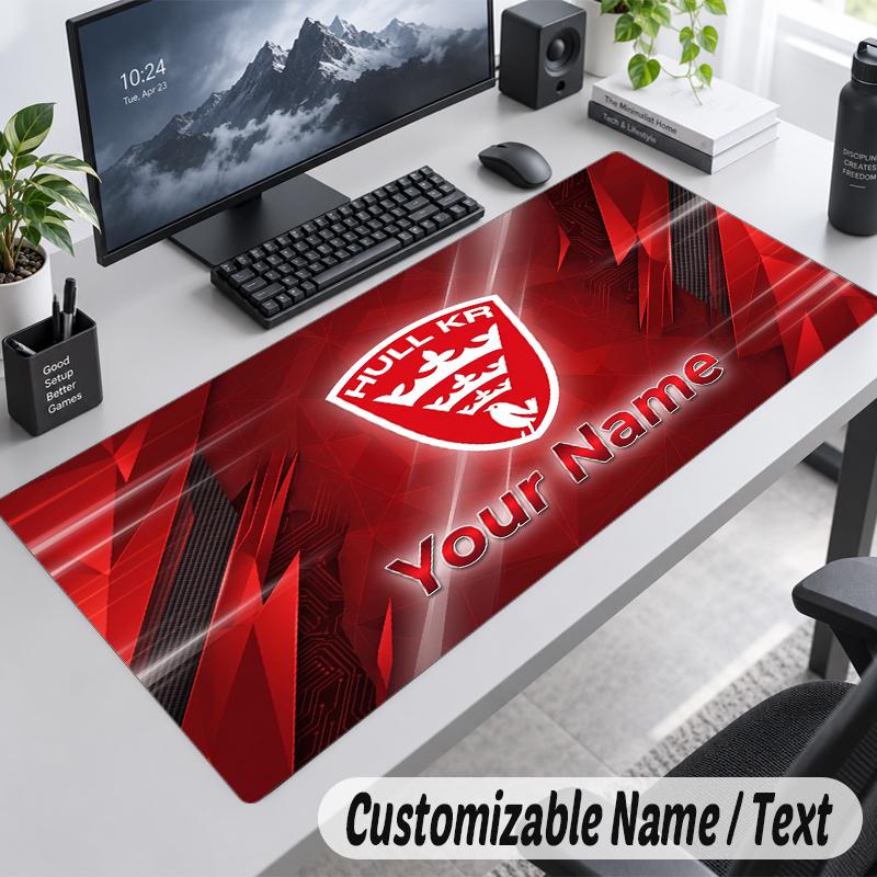 Custom Name Text Mouse Pad Hull KR Personalized Desk Pad For Work And Gaming
