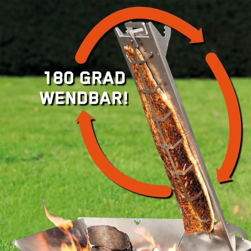 Einfach zu bedienender Spannmechanismus Fischgrill Inklusive Drehfunktion Für Schnelles Outdoor-Kochen B03E