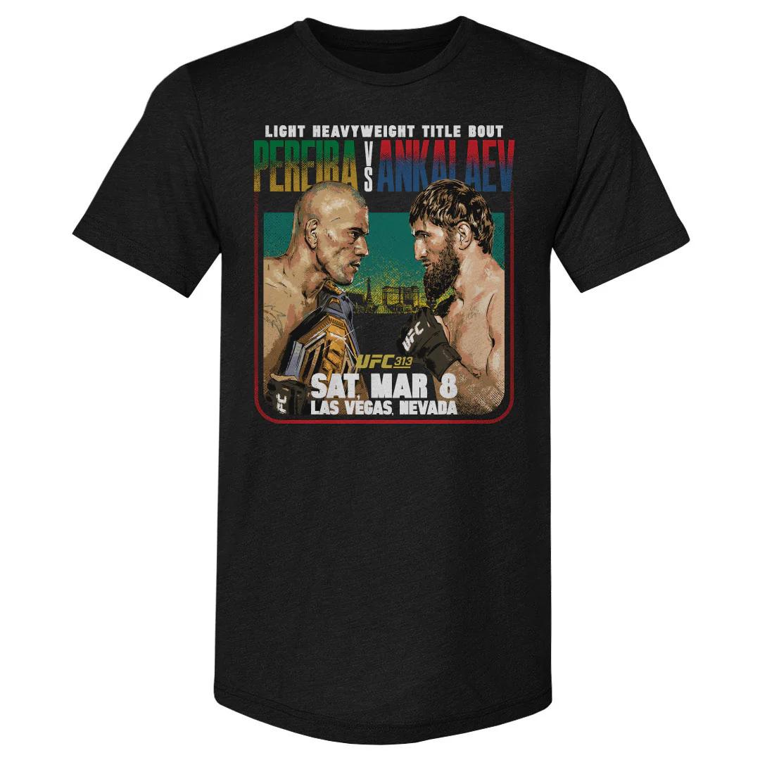 

2026 Summer UFC 313 Fighting Graphic Tshirt Women Sports Cotton Short Sleeve Loose Leisure Fitness Shirt Unisex 4XL