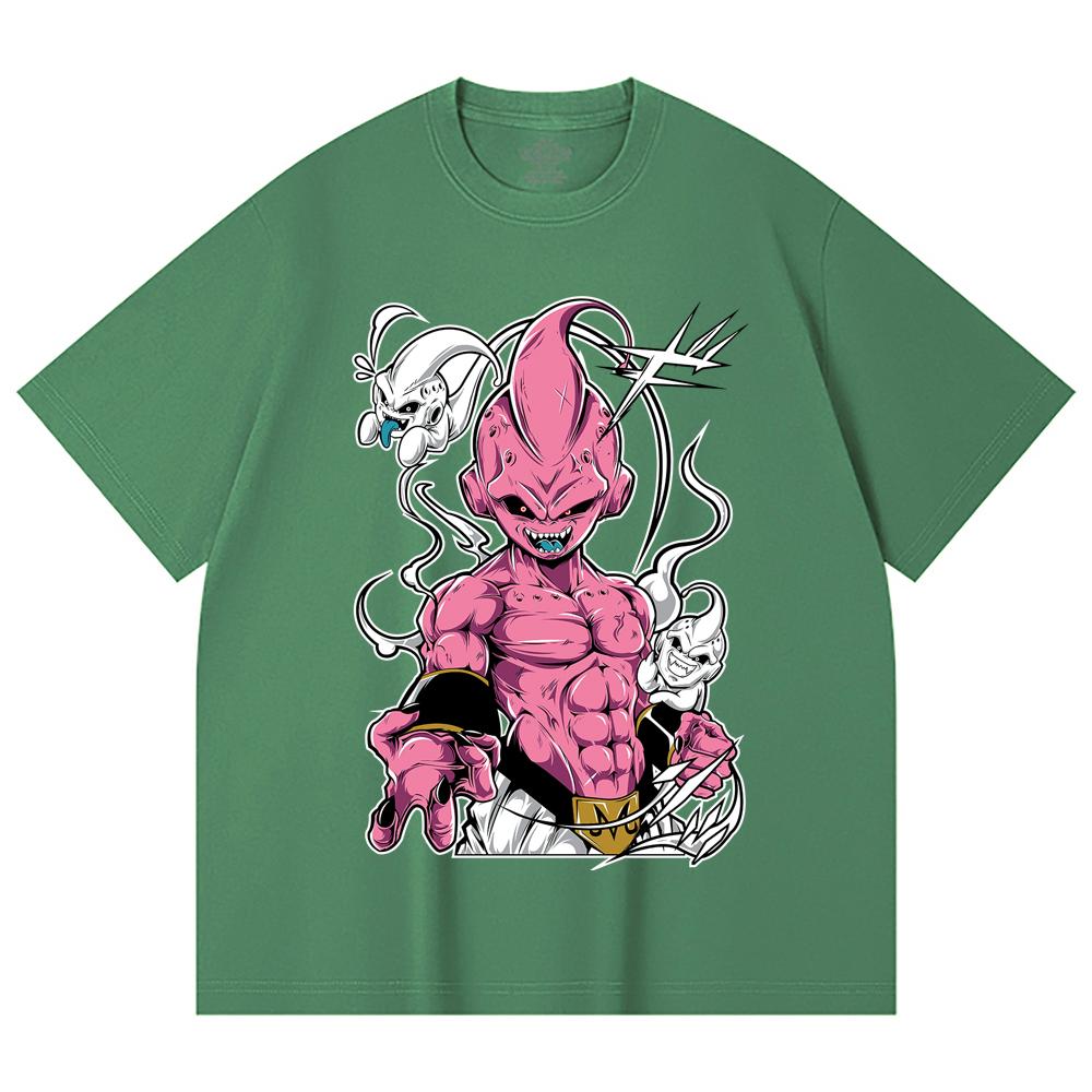 230 Gsm 100% Cotton Dragon Ball V12 Majin Buu Print Unisex Heavy Cotton T Shirt