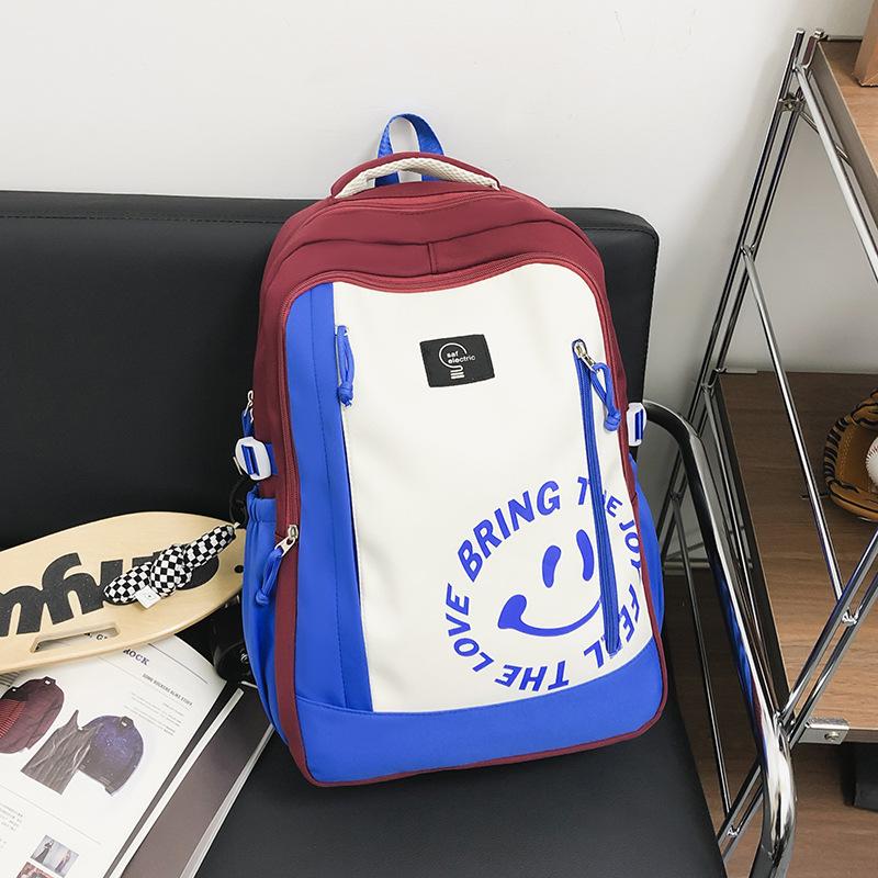 Schoolbag School Bag Girls College Students High School Students Large Capacity Computer Backpack 1011 New Middle School Student Printed Backpack