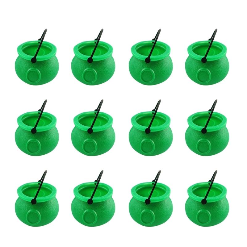 12Pcs Small Halloween Treat Container Plastic Candy Bucket For Halloween Party Home Decorations Indoor and Outdoor