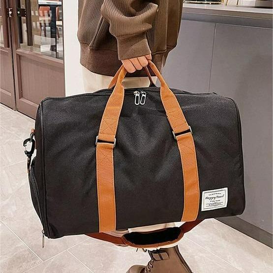 Duffelová taška, cestovní taška, zavazadlová taška, velká kapacita, na služební cesty, lehká, lze umístit na madlo, taška z oxfordské tkaniny, styl přes tělo