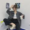 Women's Korean-Style Loose Denim Jacket, Versatile Harajuku Retro Long Sleeve for Spring/Autumn - Perfect for Students