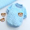 Autumn and winter new models, large and small dog clothes, pet products, fleece jacket, French fighting cat, two-legged clothes, plaid