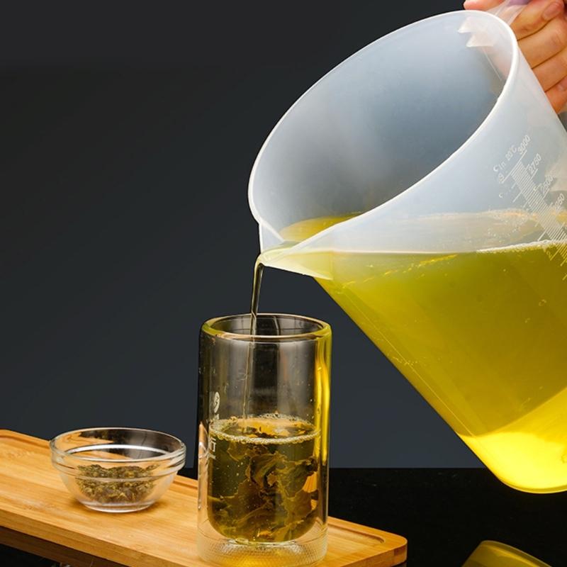 Functional 3000ml Measuring Pitchers with Lid Plastic Measuring Pitchers with Lid for Paint Mixing and Kitchen Use