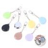 Mini Mirror Keychain Storage Box With Aluminum Disk Diy Eye Shadow Powder Blusher Plastic Empty Box Portable Pendant Gift Travel