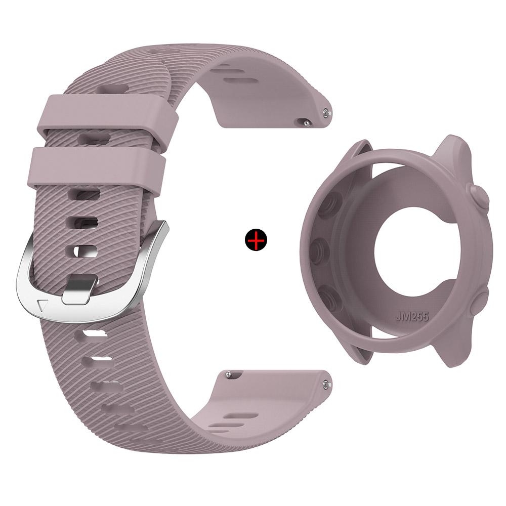 

Для Garmin Forerunner 255/265 Ремешок для часов + Чехол для часов Серебристая Пряжка Браслет на запястье Высококачественный Прочный Силиконовый Умный Ремешок For Forerunner 255