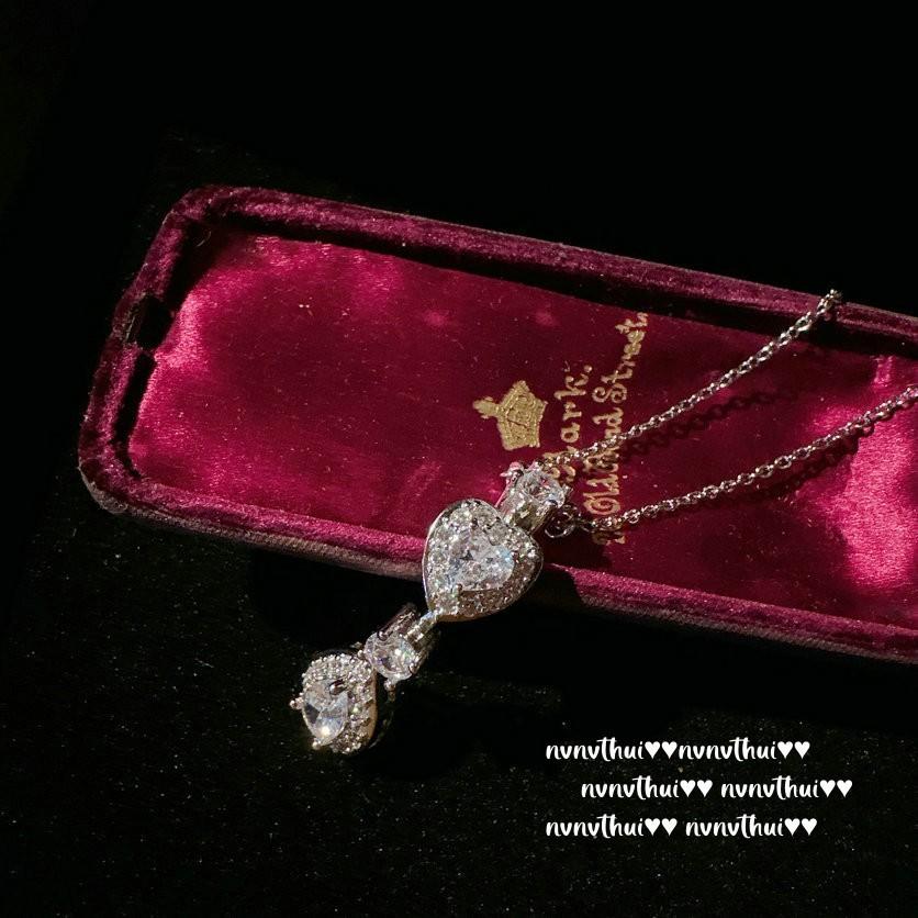 Fairy Pearl Tears, Pigeon Egg Gemstone Ring, Magnificent, 18K Gold-Plated, Love Water Drop Zircon Necklace.