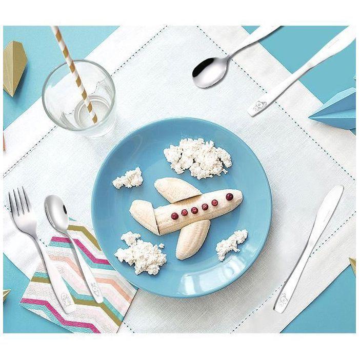 Exzact Couverts Enfant En Inox 18 Pièces: 6 X Fourchettes, 6 X Couteaux, 6 X Cuillères (Chien-Chat-Lapin)