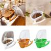 Parakeet Food Dispenser No Mess Plastic Parrot Feeder with Perch Cage Accessories for Small Bird Cockatiel Finch