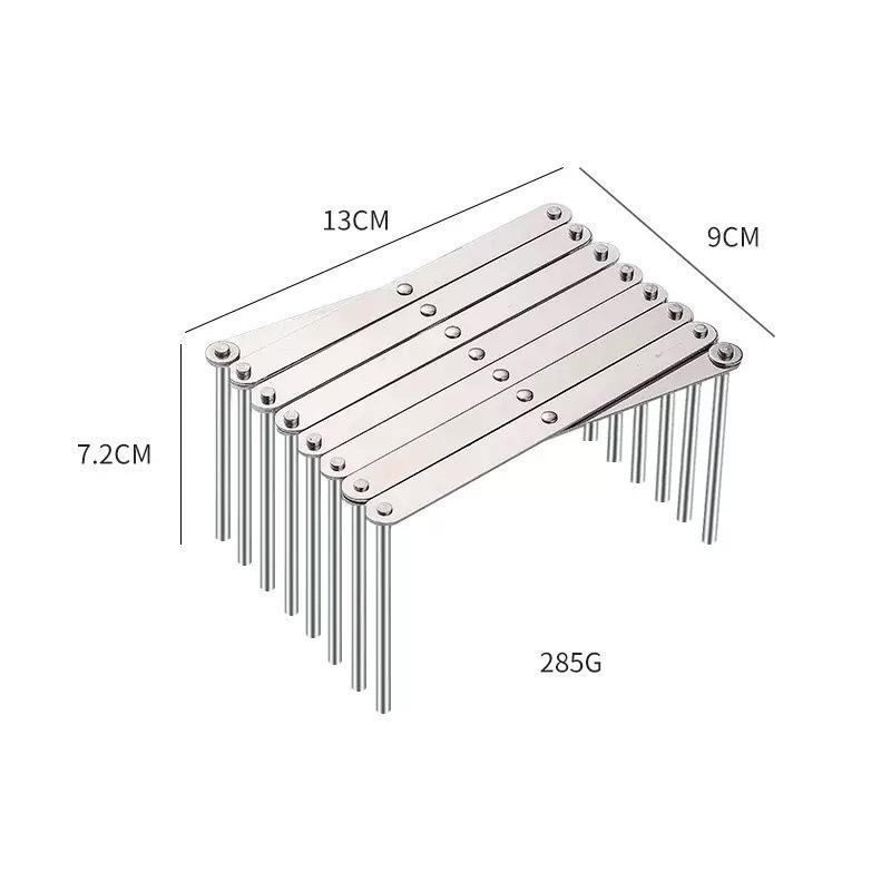 Adjustable Kitchen Rack Stainless Steel Dish Drainer Expandable Utensil Holder Pot Lid Organizer Space Saving Countertop Storage Shelf Drying Rack