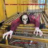 Fantasma Rampicante Elettrico di Halloween Testa Calva Occhi Luminosi Zombie Rampicante Figura Realistica Mobile Stanza degli Enigmi Fantasma Rampicante