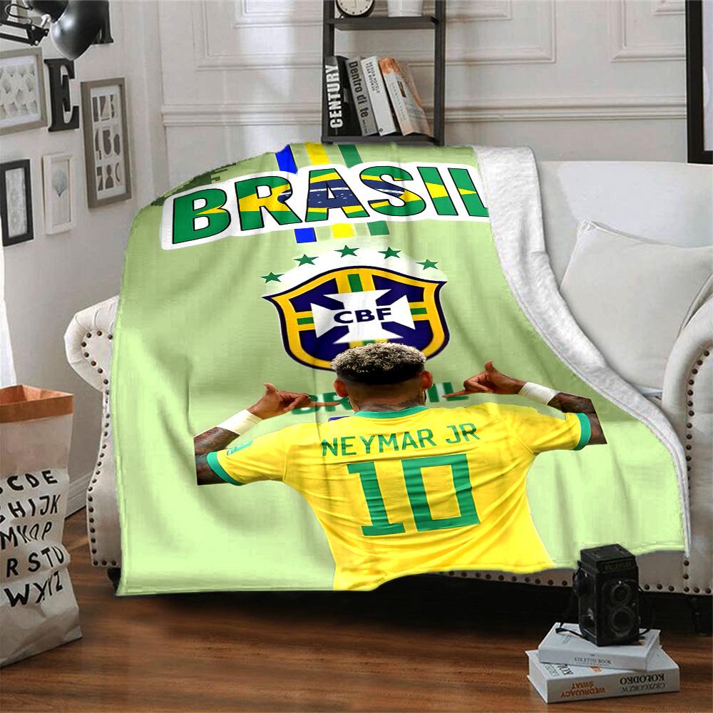 1pc Neymar15 Blanket, Gift, for Men and Women, Soft Blanket, Good for Sofa Bed Couch Travel, Lightweight Flannel Blanket