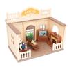 1:12 Scale Doll House Furnishings Plastic Miniature TV Tea Table Sofa Fireplace Flower Pots Living