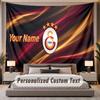 Custom Name Text Tapestry Galatasaray FC Personalized Polyester Wall Tapestry For Bedroom And Room