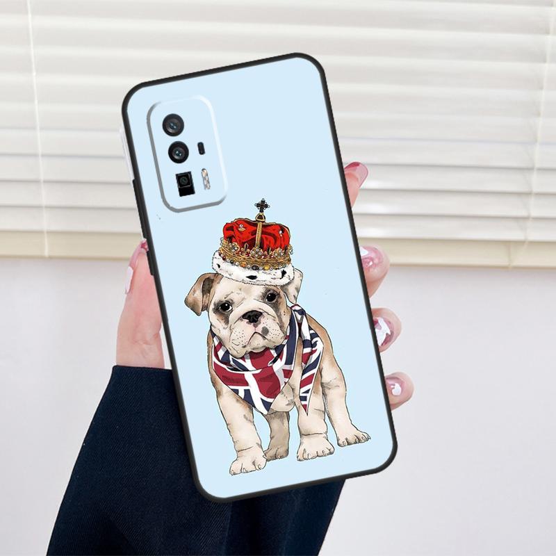 British Bulldog Cover For Xiaomi 13 14 15 Ultra 11T 12T 13T 14T Pro POCO X7 Pro X3 X5 X6 M6 F5 F6 Pro Case