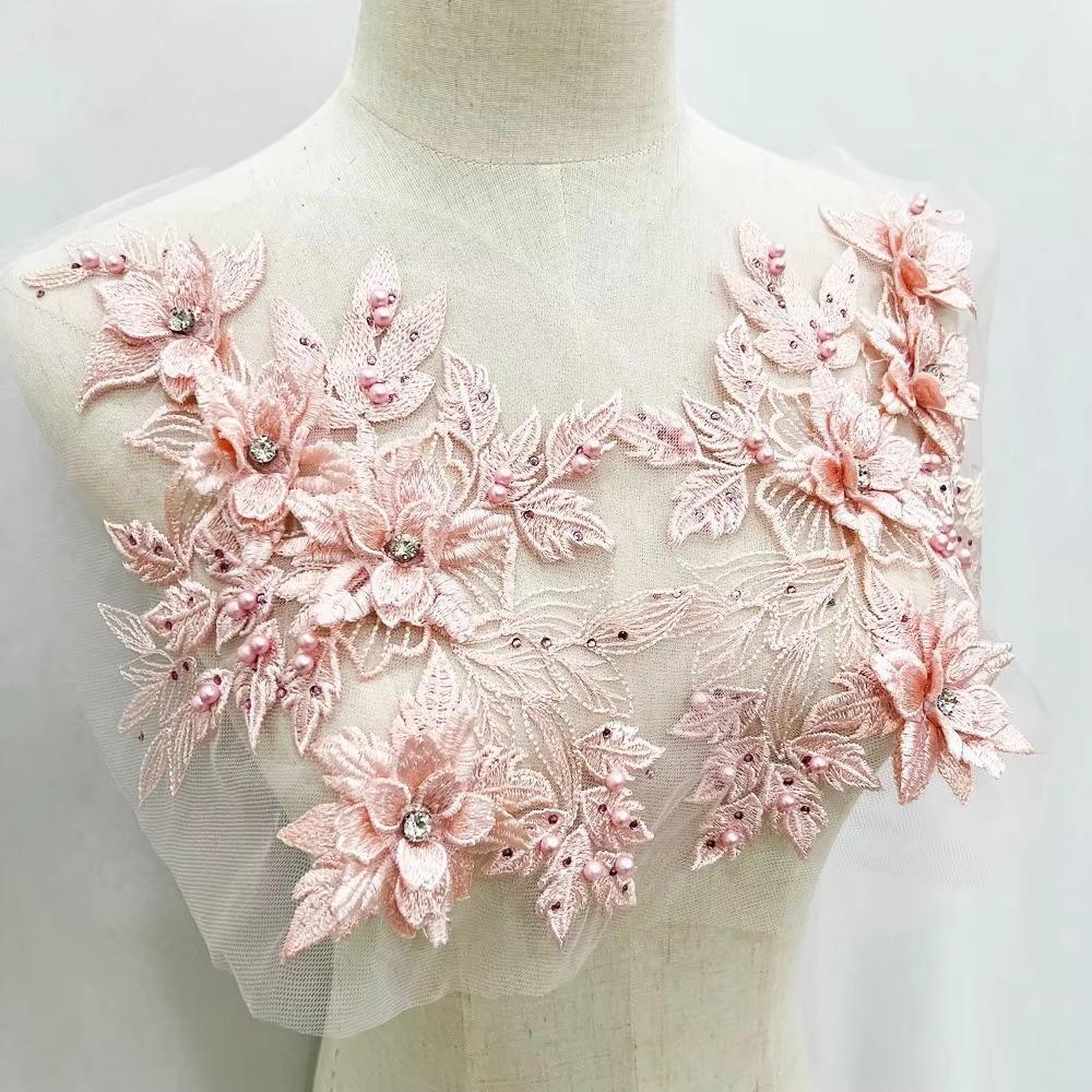 Elegant Sequin Embroidery Patch Flower Embroidery Clothing Applique Sewing