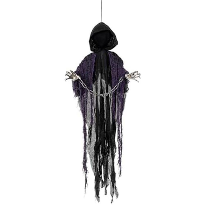 Costume - VIVING - Spectre Sans Visage - Taille 45 X 20 X 120 Cm - Couleur Noir - Mixte