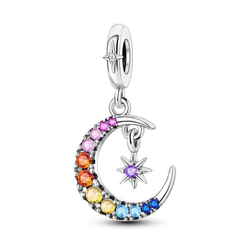 Original Copper Colorful Rainbow Unicorn Parrot Hand Charm Beads For Pan Dly Bracelet Women'S Jewelry Gifts