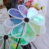 1Pcs Grounding Mounted Reflective Changing Windmill Bird Repelling Wind Spinner  For Outdoor