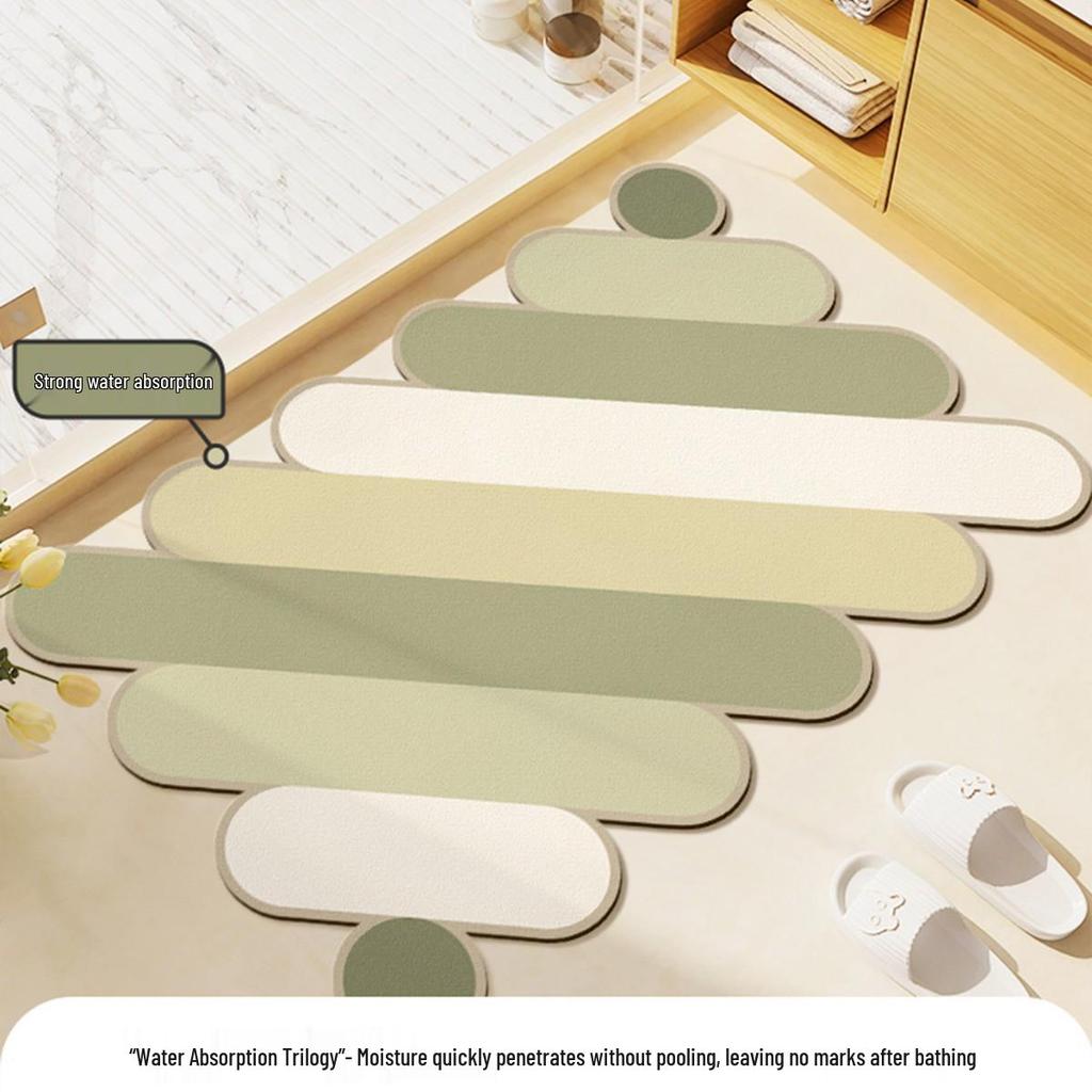 Quick-Dry, Non-Slip Absorbent Bathroom Mat - Customizable & Easy to Clean.