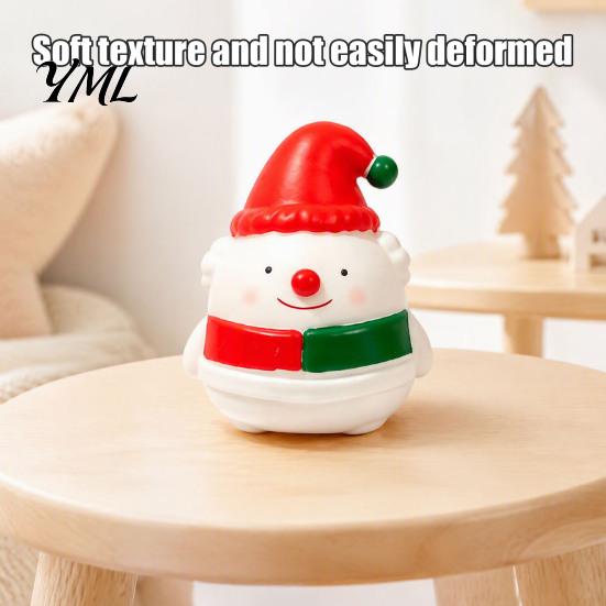 Hand Therapy Exercisers Christmas Snowman Squeeze Toy, Stress Relief Cute Fidget Sensory Toys Figurine, Stocking Stuffer Party Favor, Gift for