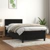 3141271 vidaXL Bed with Box Spring and Mattress Black 80x200 Cm Velvet