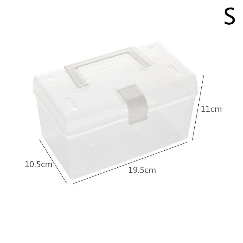 Transparent Storage Box With Handle Household Miscellaneous Storage Box Jewelry Bead Container Box Toy Storage Box