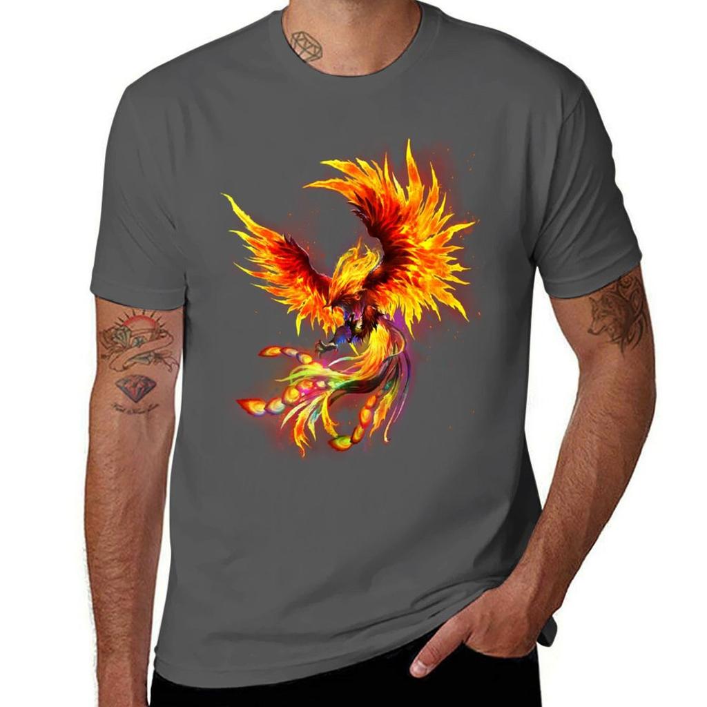 Phoenix Rising From Ashes Phoenix Rising fire bird inspiration Fire Fenix TShirt Street Fashion Casual Tee Shirt