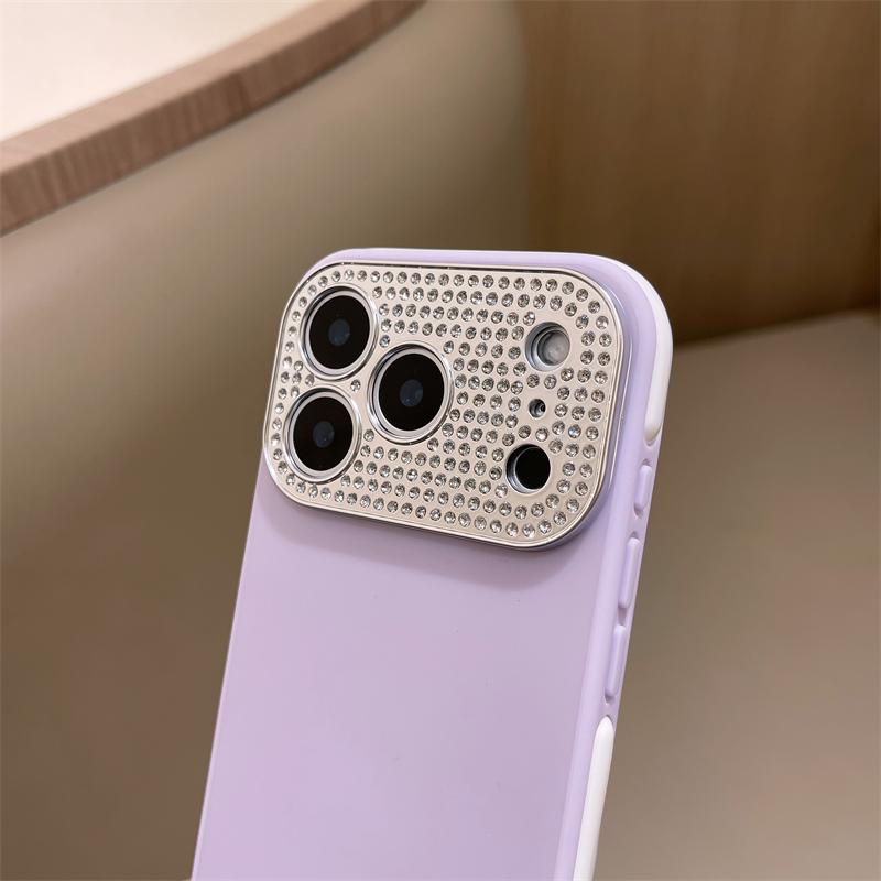 For iPhone 17 Pro Max Luxury Diamond Skin Phone Case For iPhone 17 16 15 14 13 12 11 Pro Max Lens Protective Cover