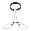 Erotic Choker with Nipple Clamp Set - Adult Toy for Couples