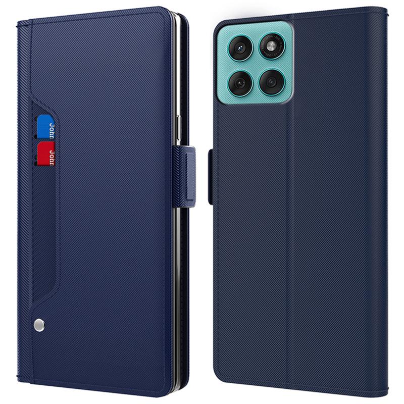 

For Motorola Edge 60 5G/Edge 60 Fusion 5G Case Stand PU Leather Phone Cover Card Holder Mirror C