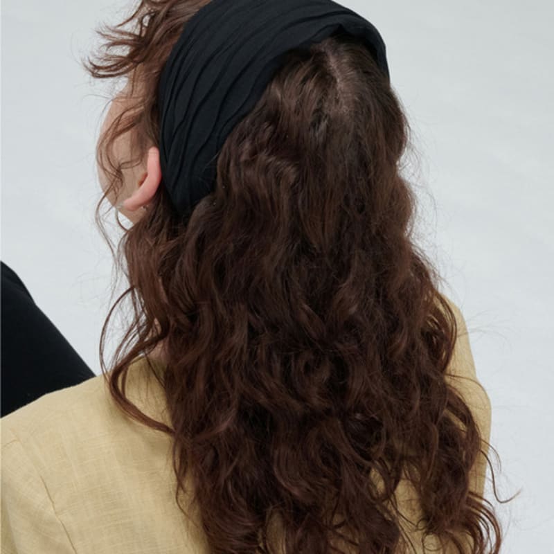 NOISCHE Draped Chiffon hair band _ BLACK