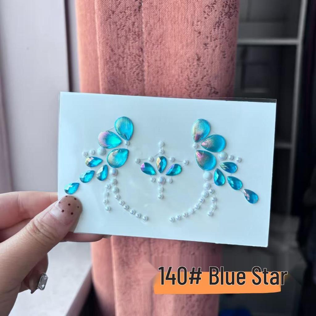 Kids' Vintage Rhinestone Face and Forehead Stickers